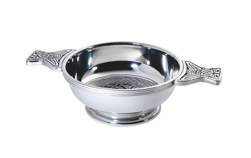 Wentworth Pewter - Celtic Circle Pewter Quaich Whisky Tasting Bowl Loving Cup Burns Night (Large)