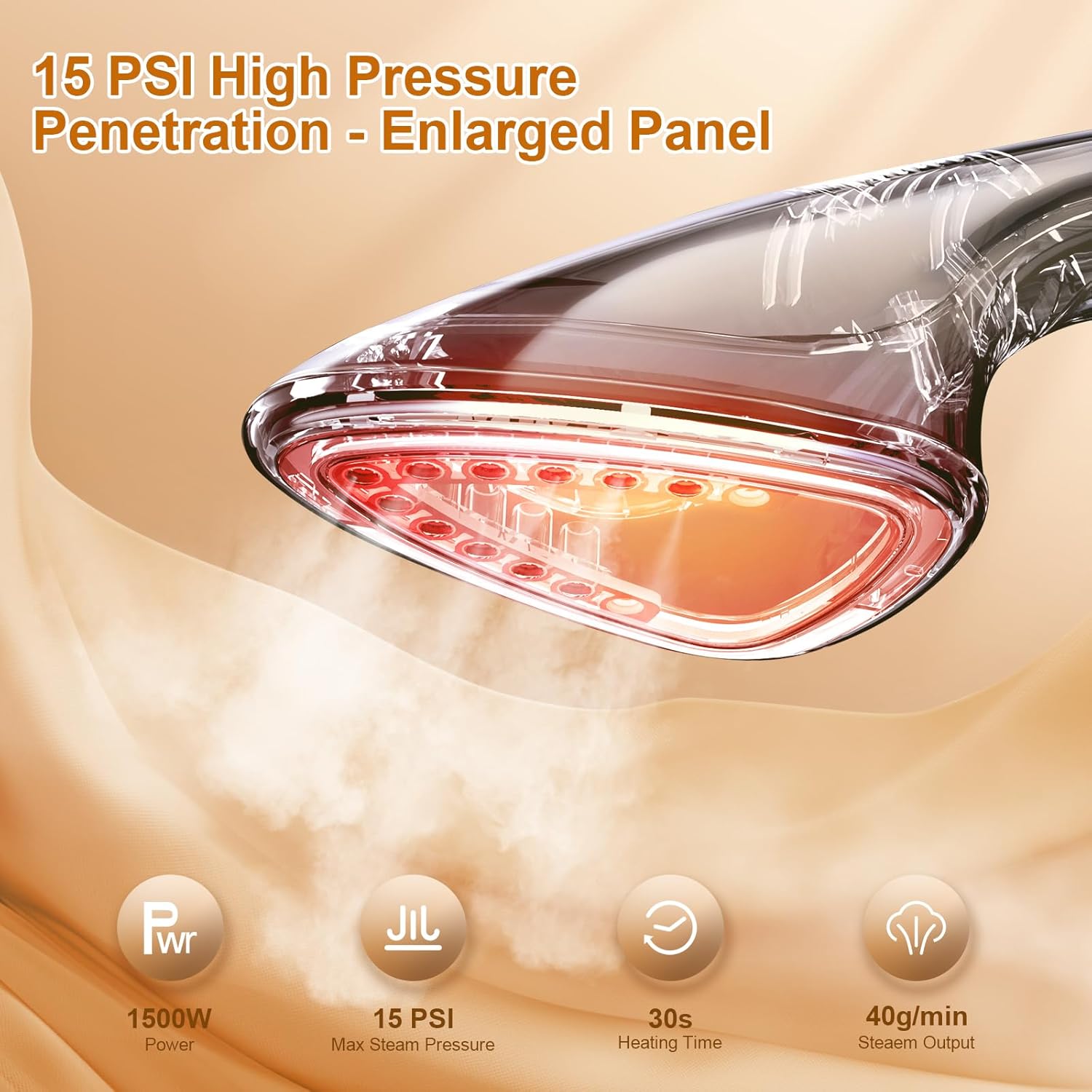 Skiennix Professional Garment Steamer - Dual Bar Design with LCD Display & Adjustable Ironing Board