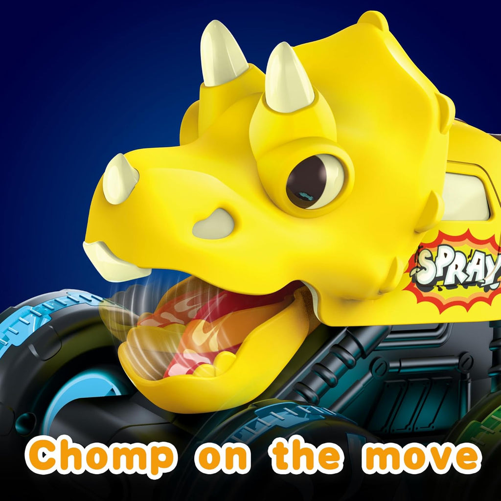 Skiennix Dinosaur Monster Truck Toys - Light-Up LED Wheels | 3-Pack for Toddlers & Kids
