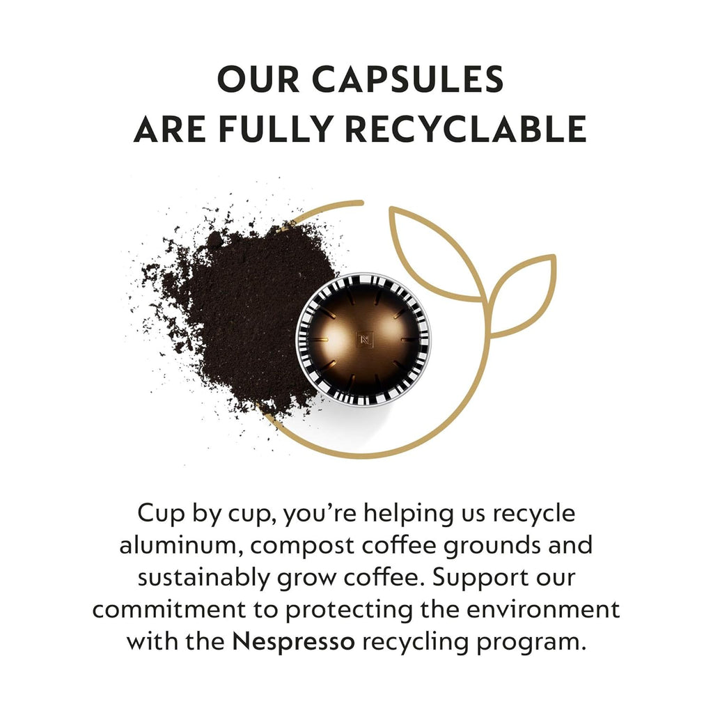 Nespresso Vertuo Double Espresso Chiaro - Medium Roast Coffee Pods | 30-Count, 2.7oz Brews