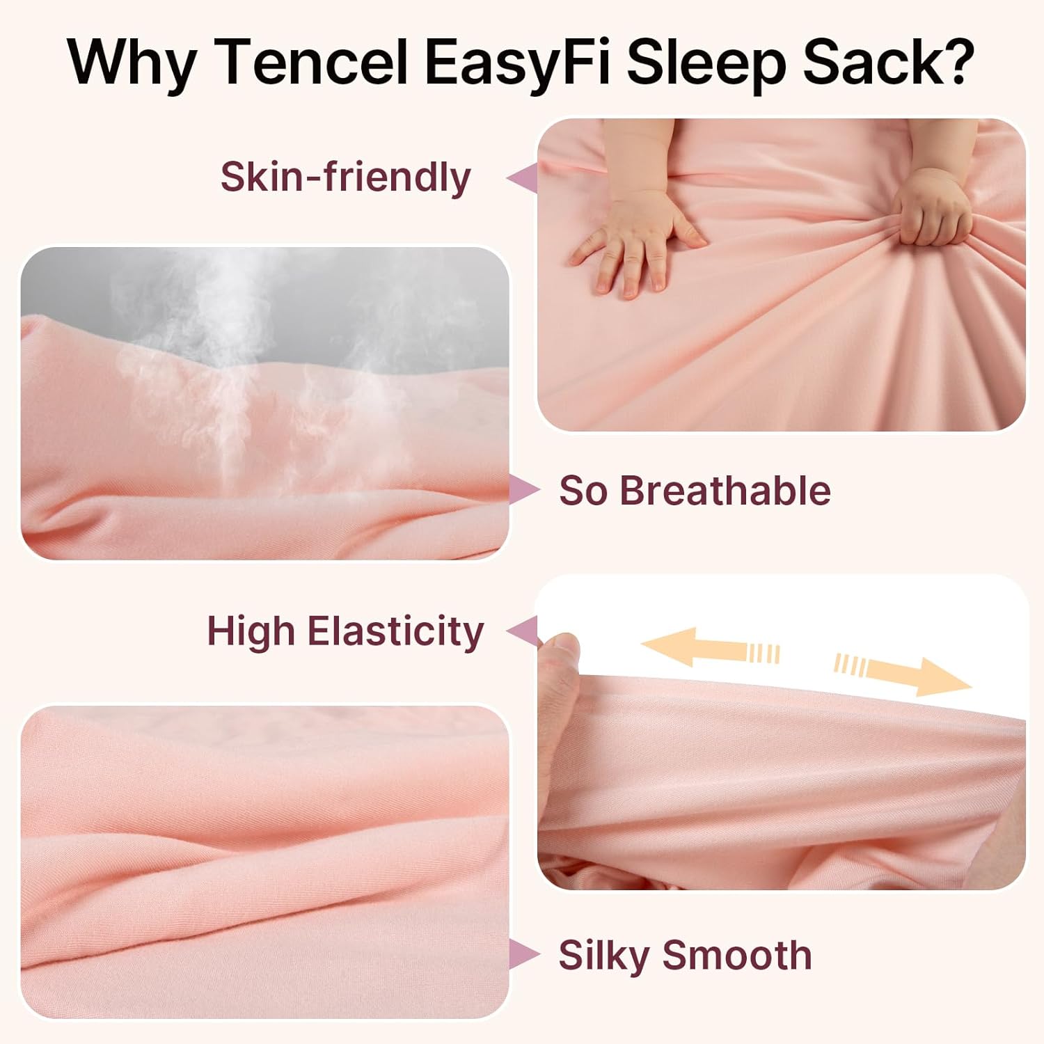 Supersoft Rayon Sleep Sack | Bamboo Toddler Wearable Blanket 1.0 Tog for 6-12 Months - Pink
