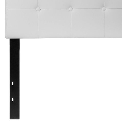 Flash Furniture Lennox Tufted Upholstered Twin Size Headboard in White Vinyl