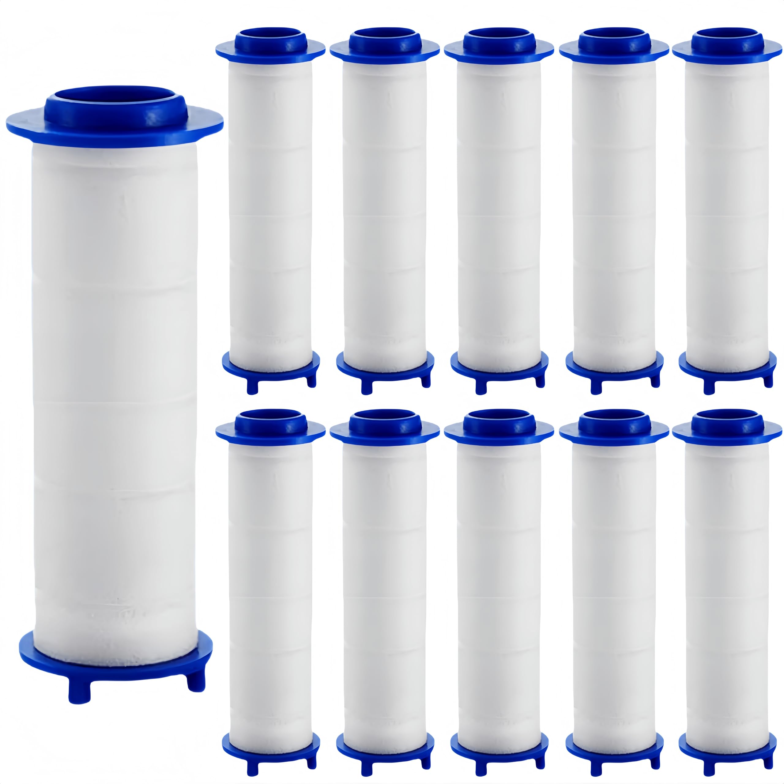 10Pcs Shower Head Filter Drivese, 2.75 Inch Ion Shower Dropse Head Filter PP Cotton Replacement Cartridge, Water Filter Core Cotton For Handheld Showerheads.