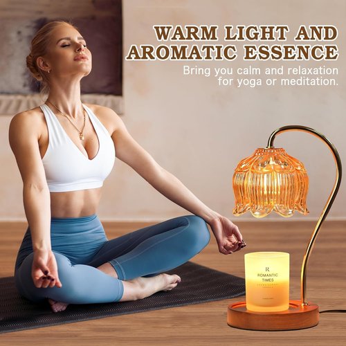 Funistree Flower Candle Warmer Lamp - Dimmable with Timer | Perfect Gift for Mother's Day & Home Decor
