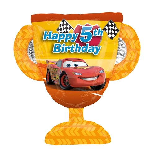 Anagram/MD 27" Cars Trophy 5th Jumbo Birthday Balloon