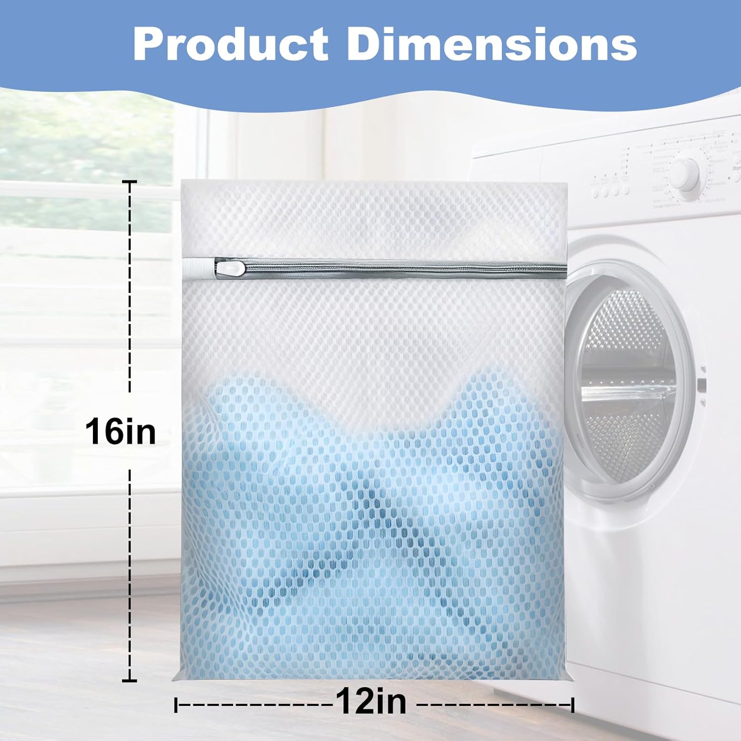 Mesh Laundry Bags by [Brand Name] - Extra Durable Wash Bags for Delicates | 12 x 16 in, 4-Pack