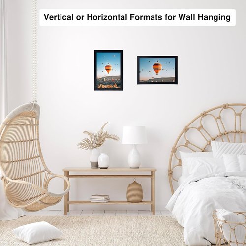 JCJMY 5x6 Black Picture Frame - Versatile Wall Hanging or Tabletop Display with Shatter-Resistant Plexiglass