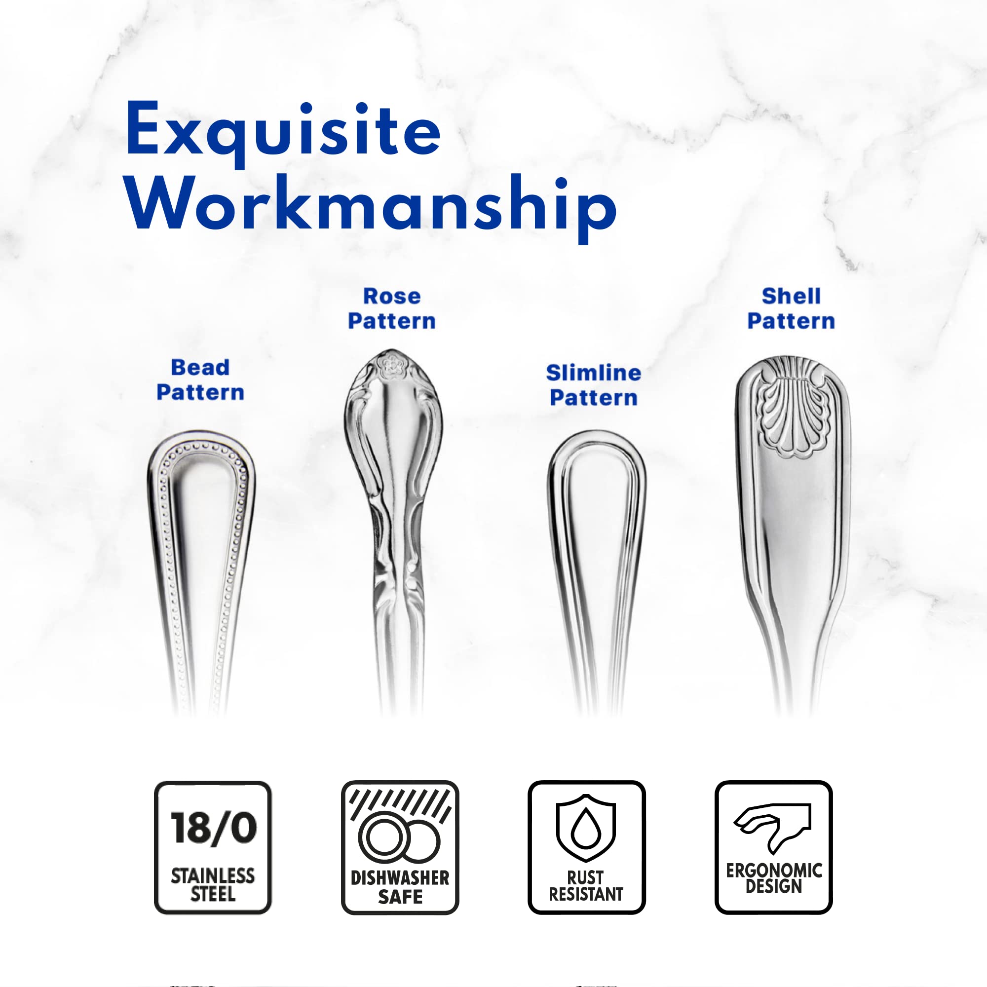 New Star Foodservice Slimline Pattern 18/0 Stainless Steel Flatware Set, 60-Piece Set, Commercial Grade