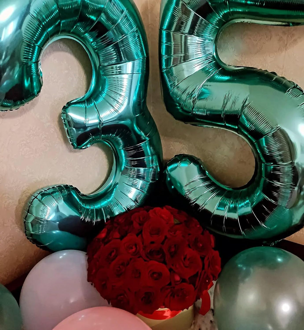 Teal Blue Number 6 Balloon - 40 Inch Birthday Decoration for 6th Birthday Party