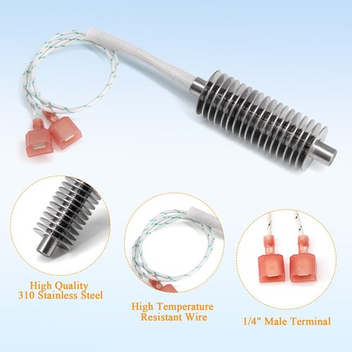 Criditpid 3-20-677200 Igniter for Harman P68, XXV, P43, P61 Pellet Stove, 15 Fin Igniter for Harman Advance, Accentra 52i, Absolute 43 Pellet Stove.(2 Pack)