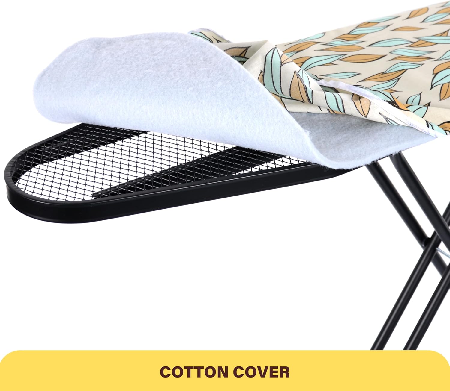 Veiox Ironing Board - Foldable Full Size with Heat Resistant Cover & Adjustable Height | 13x43 Inches