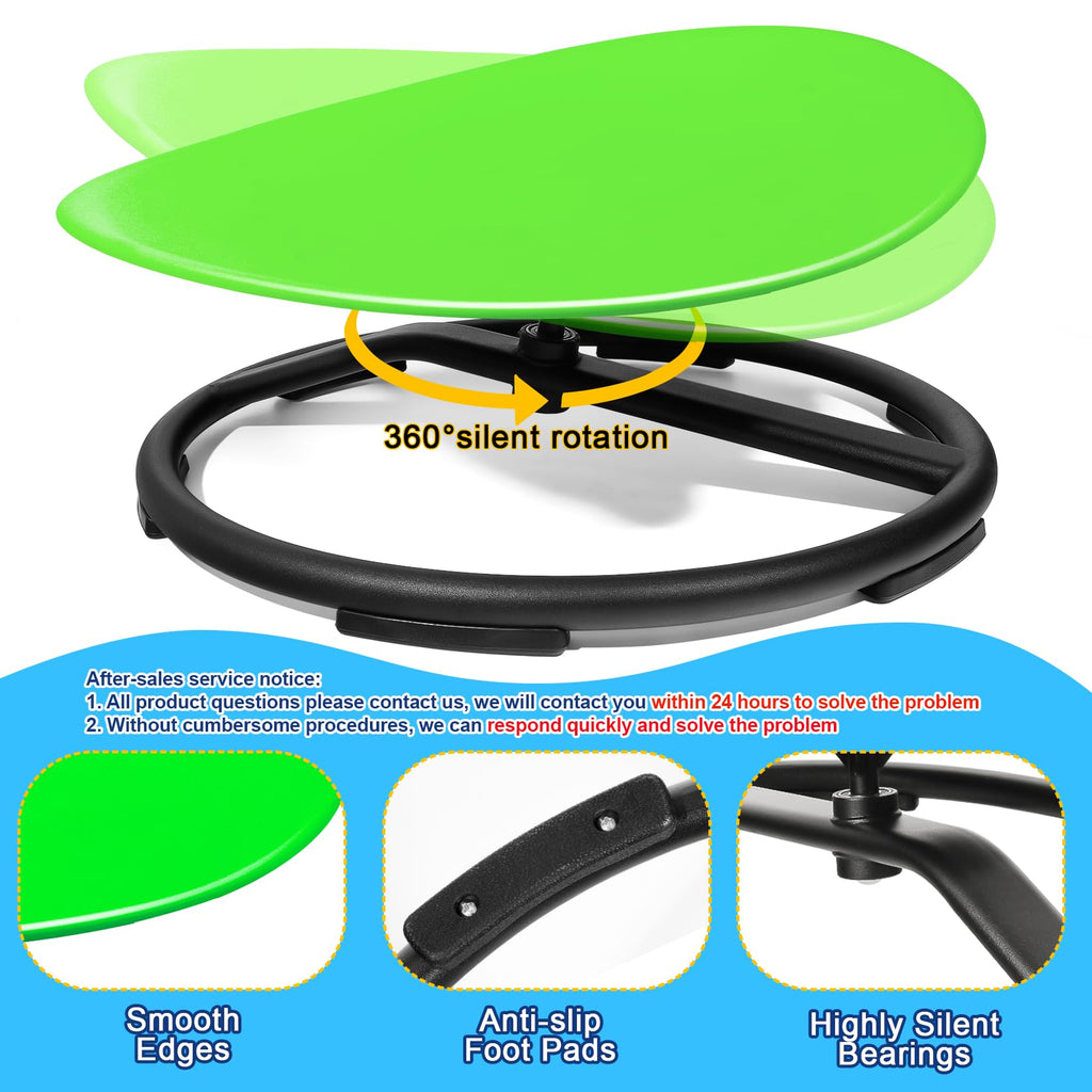 NeoKaleido Sensory Spinning Chair for Autistic Kids, ADHD Autism Swivel Chair Training Body Coordination, Metal Base Non-Slip Sit and Spin Toys for Kids Gift