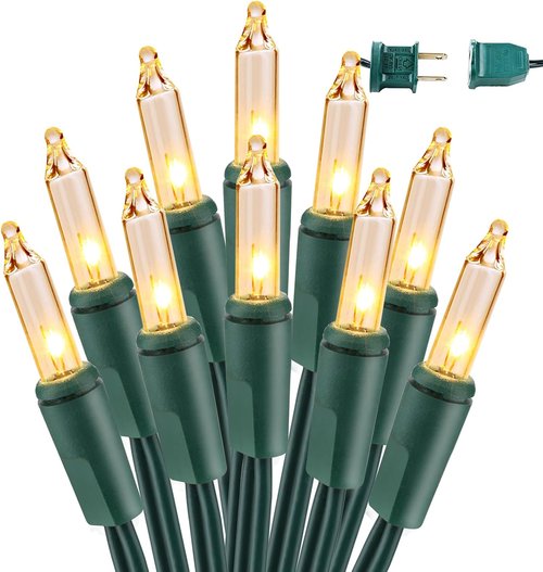 BrizLabs Clear Christmas Lights - 300 Count Warm White String Lights | 69.6ft Indoor/Outdoor Decor