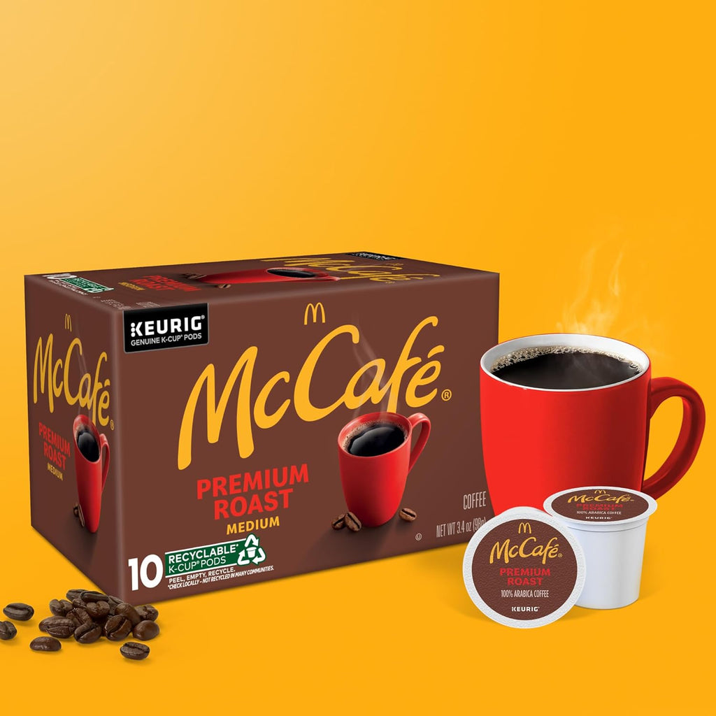 McCafe Premium Roast Coffee - Medium Roast Single Serve K-Cup Pods | 60 Count (6 Packs of 10)