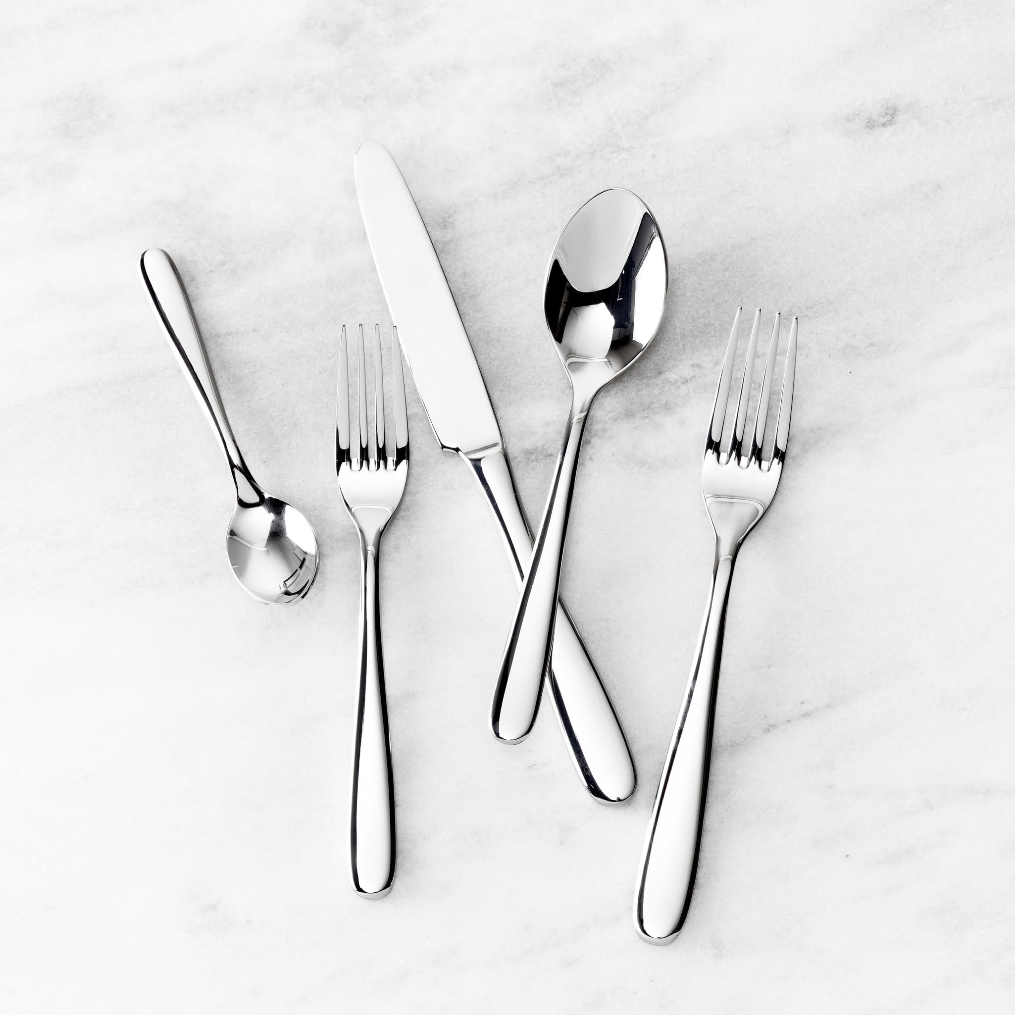Fortessa Grand City Flatware 20 Piece Set, 10", Silver,
