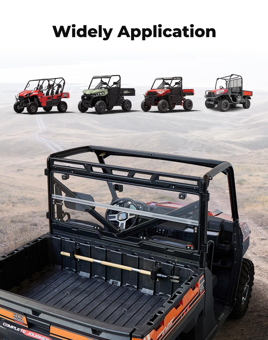 KEMIMOTO UTV Tool Rack, Screw Mount UTV Tool Holder Shovel Bow Rack for Side by Side Snowmobile Garage Wall Compatible with Can Am Defender Polaris General Ranger Pioneer CFmoto Uforce