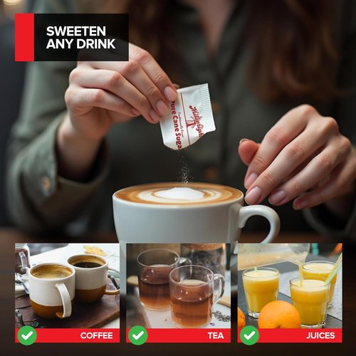Bulk Sugar Packets - 500 Count White Sugar Packets for Coffee & Tea | Perfect for Restaurants & Offices