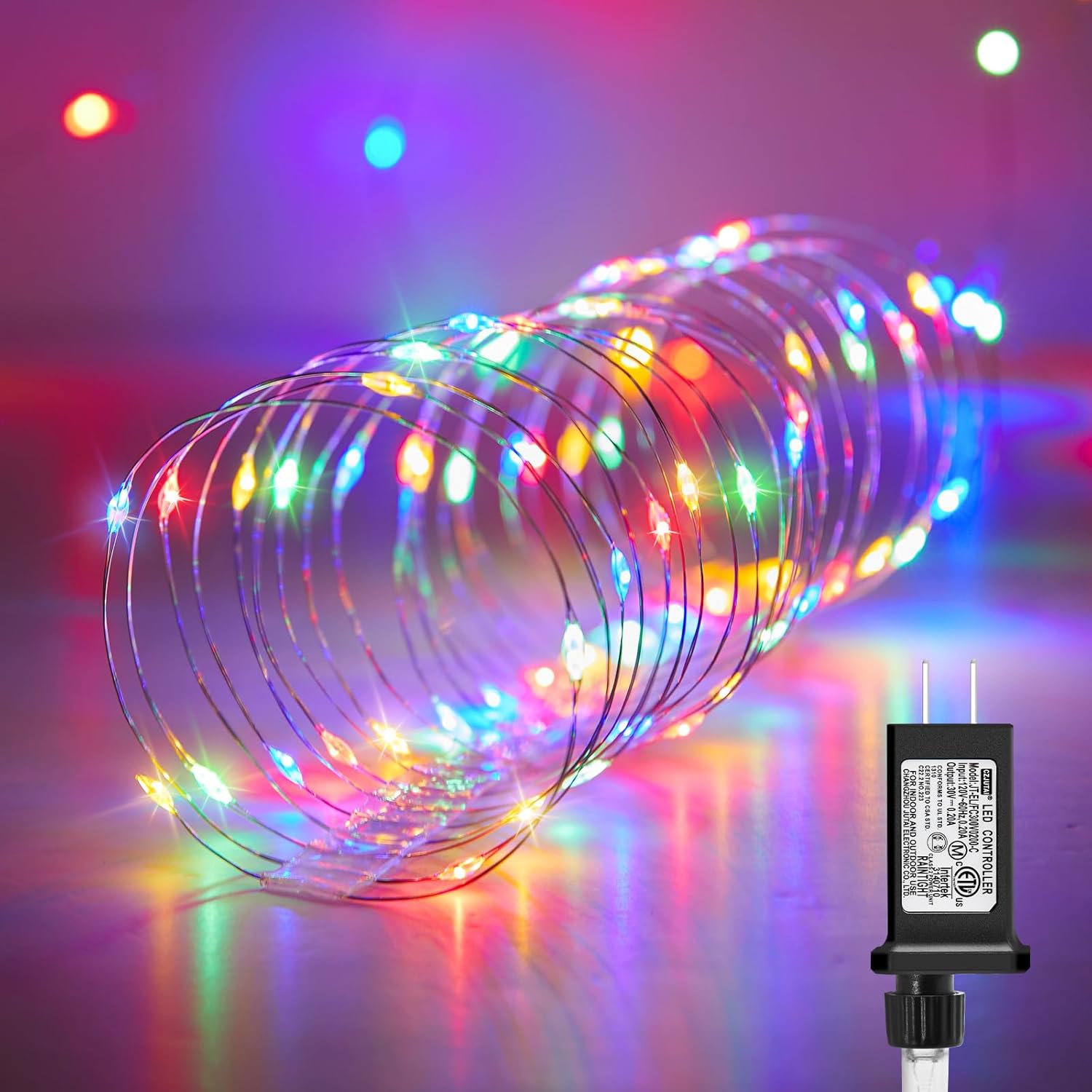 Minetom Fairy String Lights - 100 LED Waterproof Multicolored 33 Ft Starry Lights for Indoor Decor | Perfect for Christmas, Weddings, and Crafts