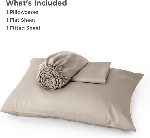 Bedsure Cooling Sheets - Twin XL Bamboo Rayon | Breathable, Soft & Deep Pocket Up to 16" - Simply Taupe
