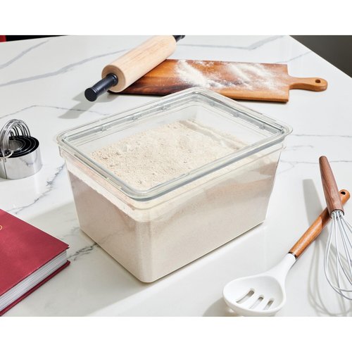 iDesign Large Tall Dry Goods Storage Bin, The Fresh Collection – 7.85” L x 10.85” H x 6” W, Clear Bin