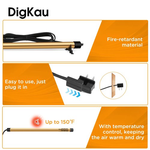 Gun Safe Dehumidifier Rod - High Power, Easy Installation Plug-in Dehumidifier, Superior Moisture, Keep Dry for Gun Safes,Cabinets, Closets (24 Inch)