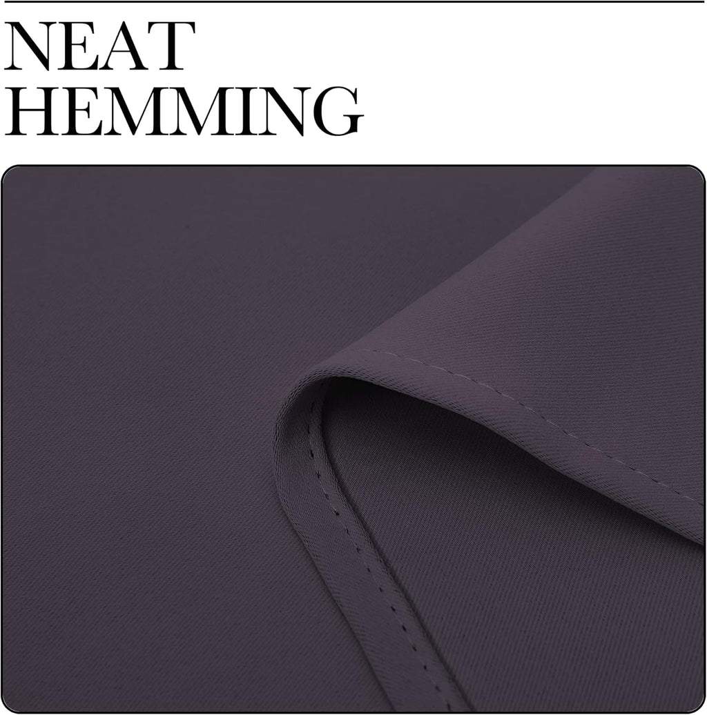 NICETOWN Blackout Curtains - Thermal Insulated Solid Ring Top Drapes for Small Windows | Greyish Purple, Set of 2, 42 x 63 Inch