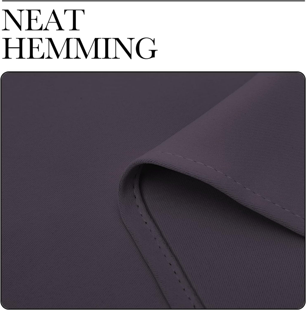 NICETOWN Greyish Purple Blackout Curtains - Thermal Insulated Drapes for Small Windows | 63" Length, 2 Panels