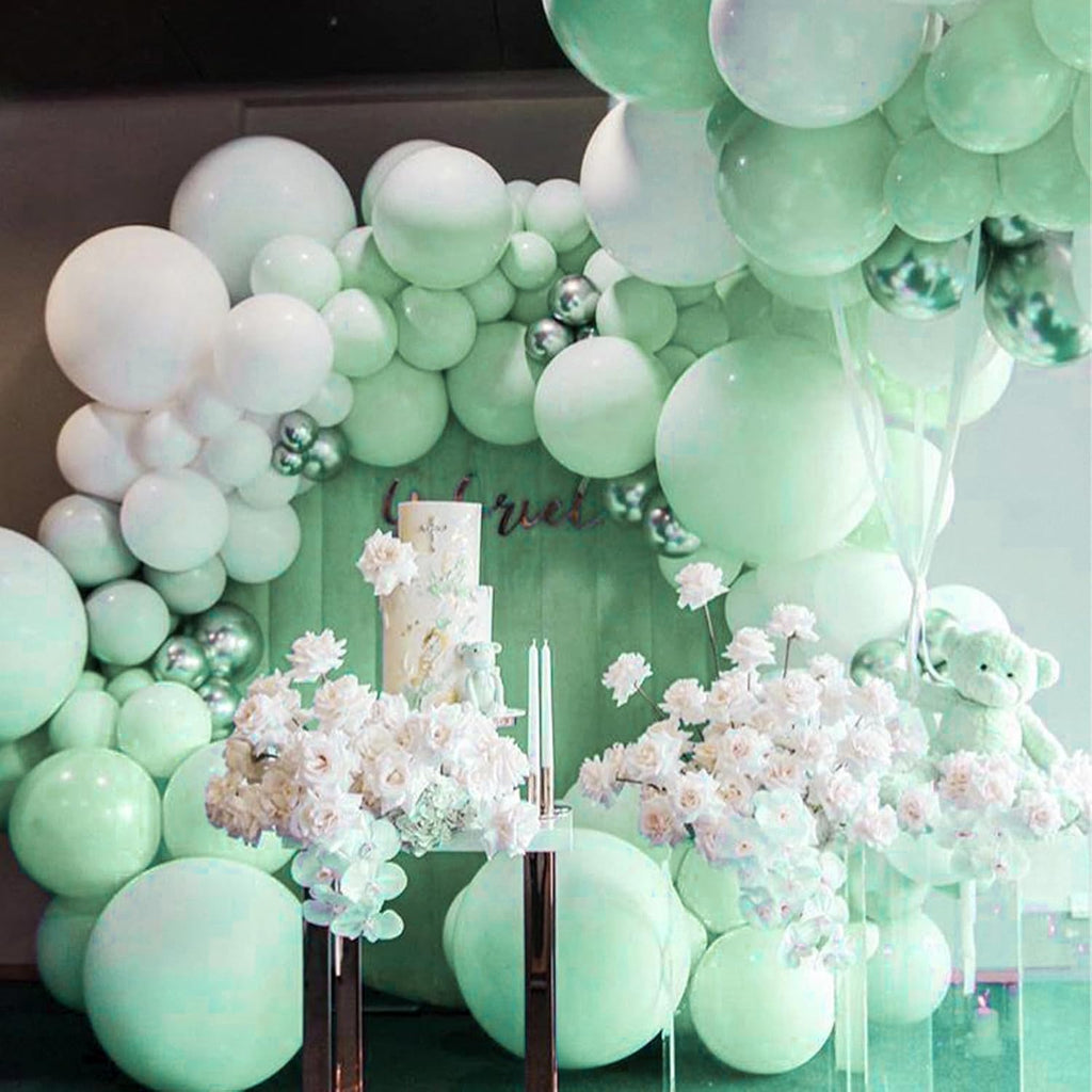 PartyWoo Pastel Green Balloons - 50 Mini 5-Inch Latex Balloons for Birthday & Baby Shower Decor
