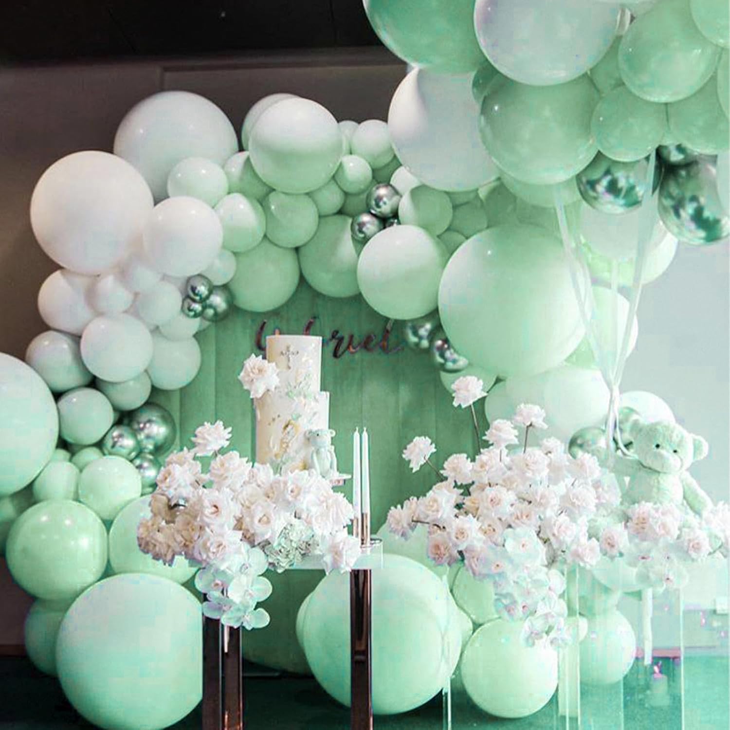 PartyWoo Pastel Green Balloons - 50 Mini 5-Inch Latex Balloons for Birthday & Baby Shower Decor