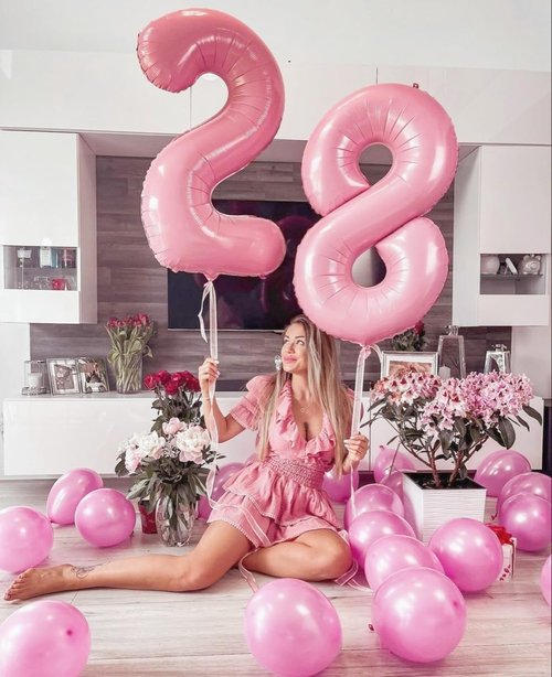 Balloon 50 - 40 Inch Pastel Pink Foil Number for 50th Birthday Party Decorations | Perfect for Men & Women