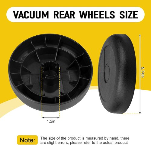 Eureka 15409-119N Vacuum Rear Wheels - Replacement Parts for Mighty Mite 3600 Series | 2-Pack
