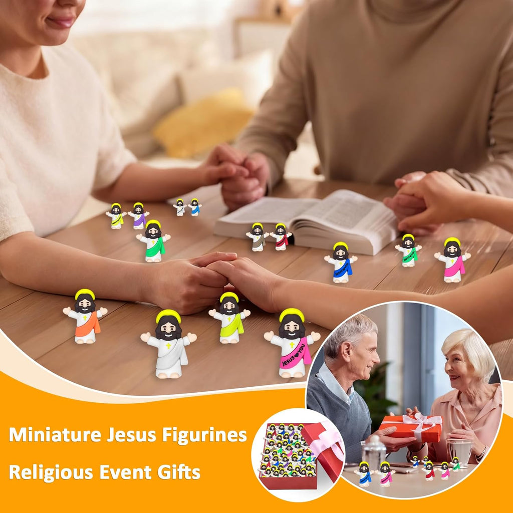 Mini Jesus Figurines by 110PCS - Perfect Easter Egg Stuffers & Religious Party Favors | 2 Styles