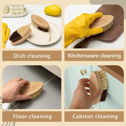 Honeydak 1 Pcs Hard and Soft Side Vegetable Brush Scrubber, Wash Brushes Potato Cleaning Brush for Food Carrot Cucumber Wash Cleaner