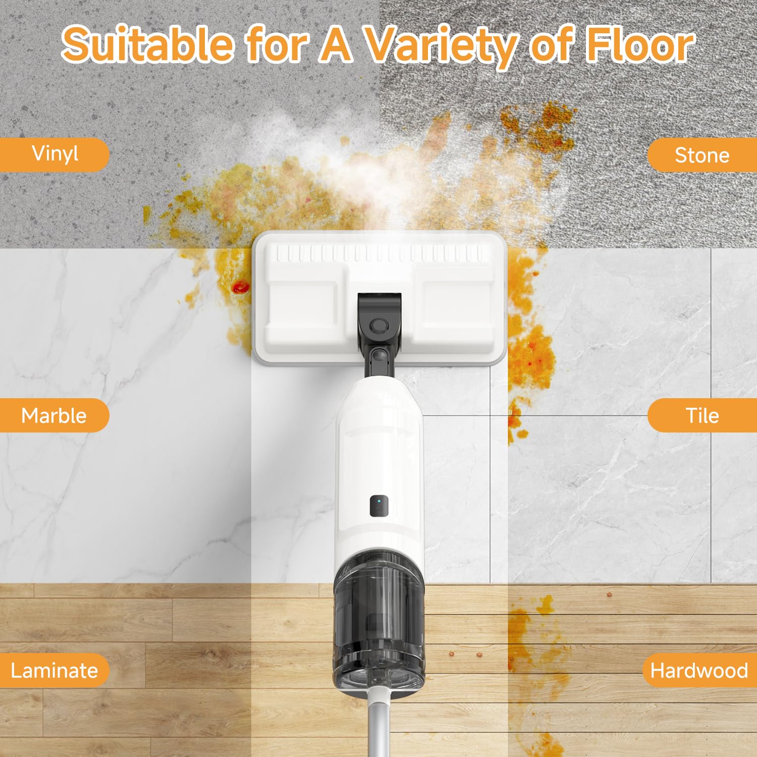 Steam Mop, Multi-Purpose Steam Cleaner for Home Steamer for Floor Cleaning, Floor Steamer Cleaner for Deep Cleaning with Handheld Steamer Mops Accessories, Pet Steam Mop Cleaner for Hardwood, Tile