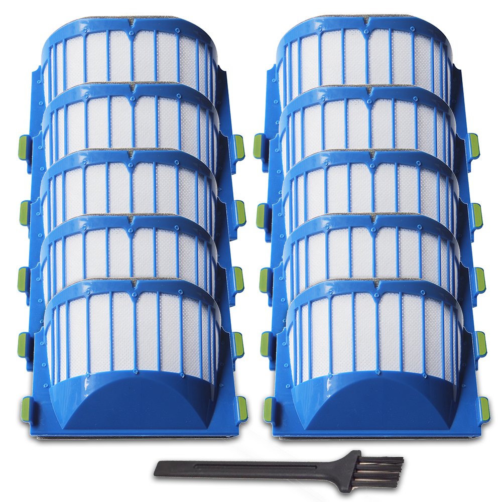 YOKYON Replacement Parts 10 Aero Vac Filters Kit for iRobot Roomba 500 600 Series 536 550 551 614 620 630 645 650 655 660 665 670 671 675 677 680 685 690 692 694 695 Vacuum Cleaner Accessory