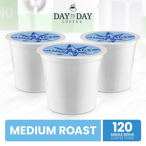 Day To Day Coffee - Medium Roast Breakfast Blend Pods | 120 Count Compatible with Keurig K-Cup Brewers