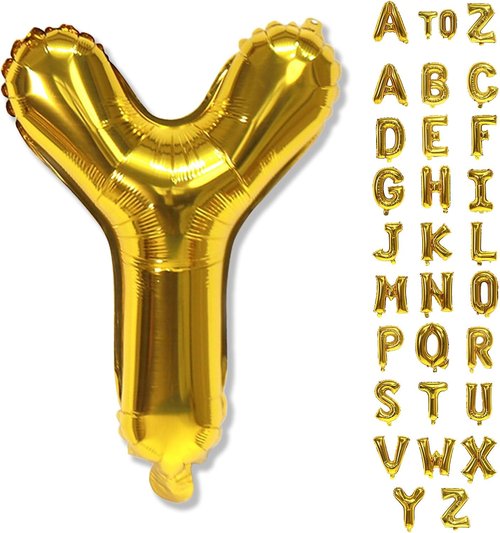 Gold Letter Balloons - 40 Inch Mylar Custom Alphabet Balloons for Birthday Party Decor