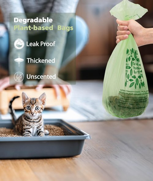 AYOTEE Small Compost Bags 2.6 Gallon Trash Bag, 150 Count Compostable Trash Bags 2.6 Gallon Compost Bag for Countertop Bin 1.3,2,3 Gallon, Small Waste Basket Liners for Bathroom Kitchen Office