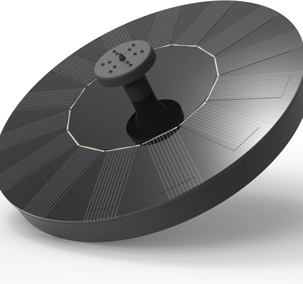 Skiennix Solar Fountain - Solar Powered Bird Bath Pump with 4 Nozzles & 1.4W Solar Panel | Ideal for Garden, Pond, Pool