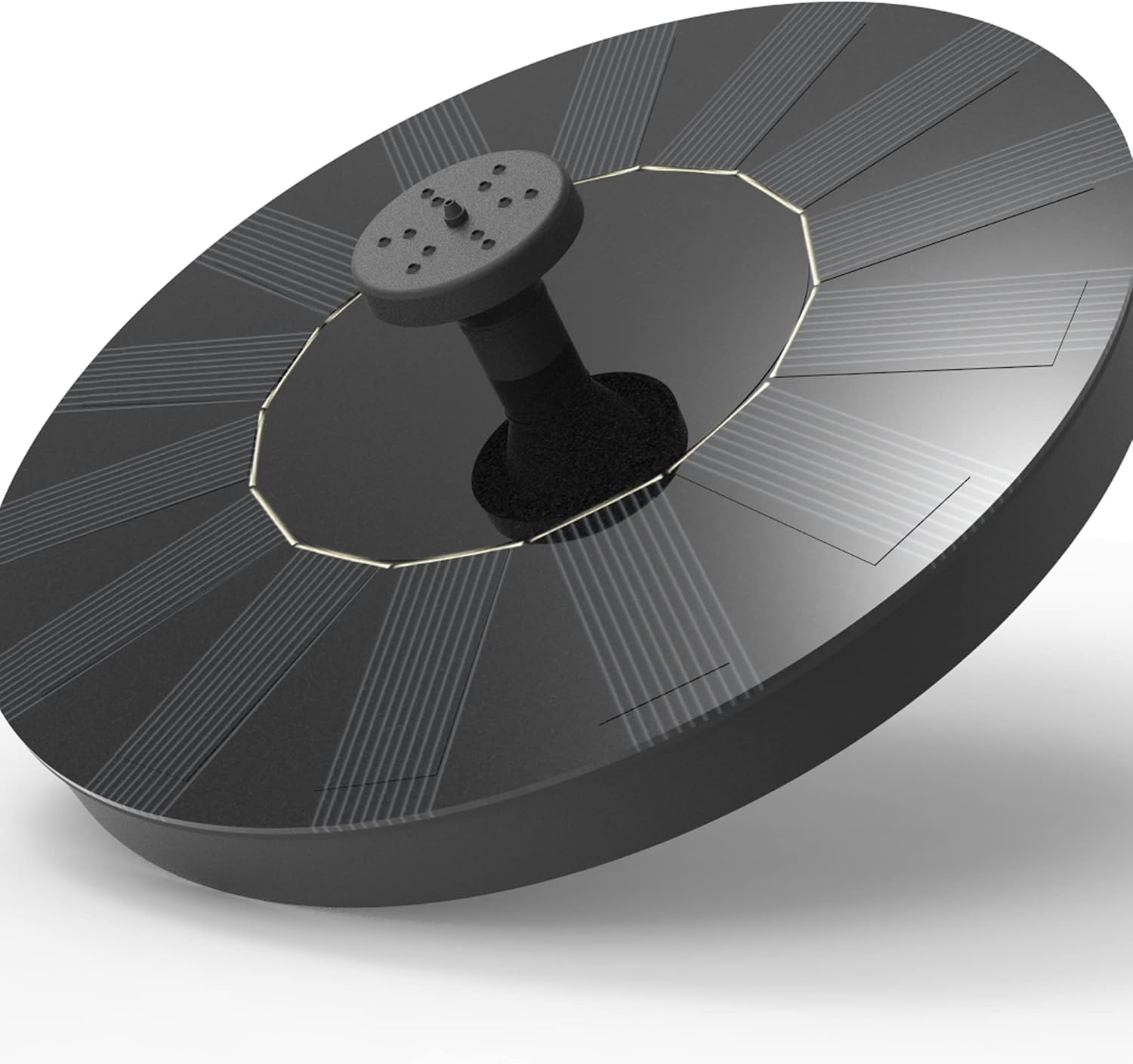 Skiennix Solar Fountain - Solar Powered Bird Bath Pump with 4 Nozzles & 1.4W Solar Panel | Ideal for Garden, Pond, Pool