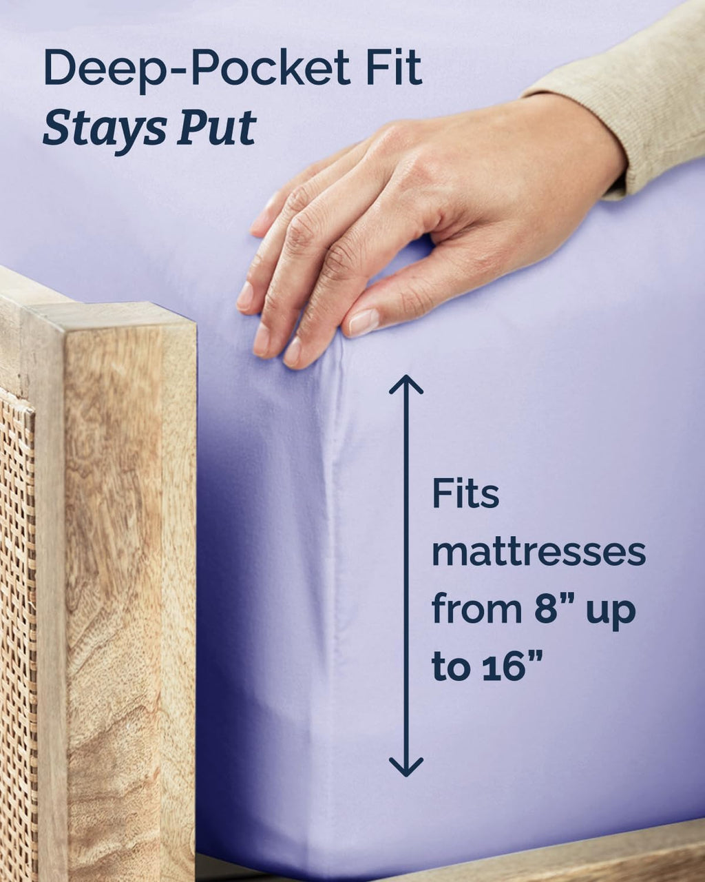 Regine Switzerland Twin XL Sheet Set - Comfy Cooling Bedding - Soft, Wrinkle-Free, Deep Pockets - Lavender