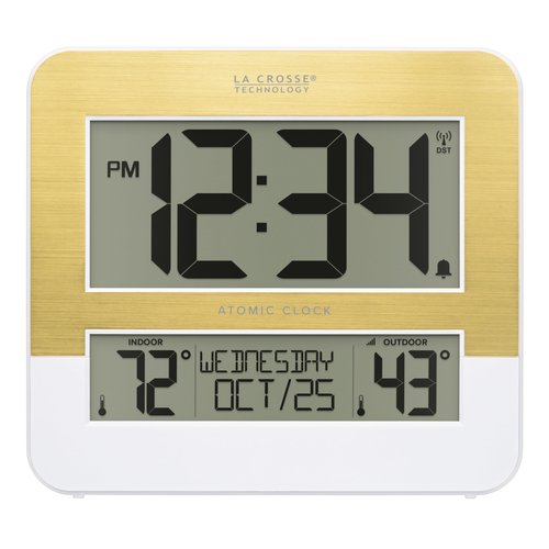 La Crosse Technology L73859 Two-Tone Atomic Digital Clock with Temperature