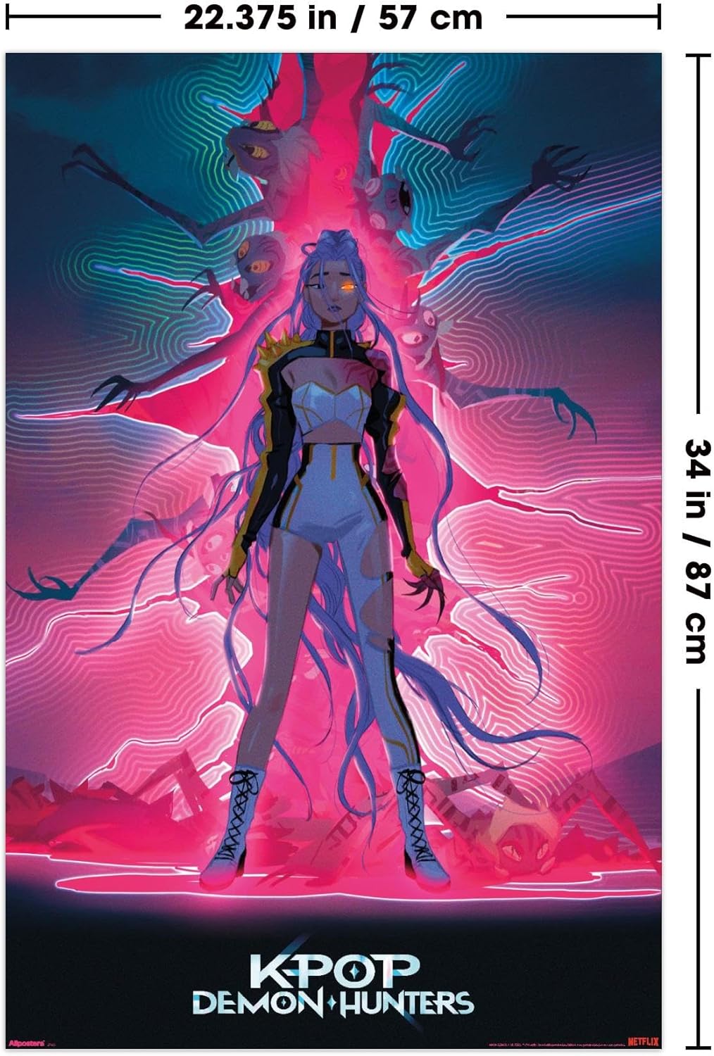 Netflix KPop Demon Hunters 2025 - Rumi Dimensional Rip Wall Poster | Unframed 34L x 22.4W