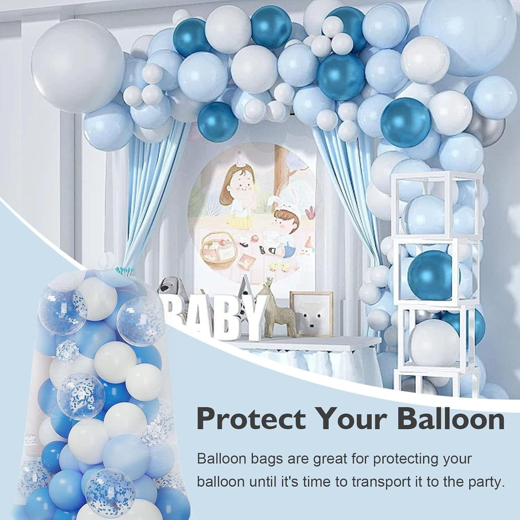 Skiennix Extra Large Clear Balloon Bags - 2 Pack Reusable Transport Bags for Decorations | 98 x 59 In