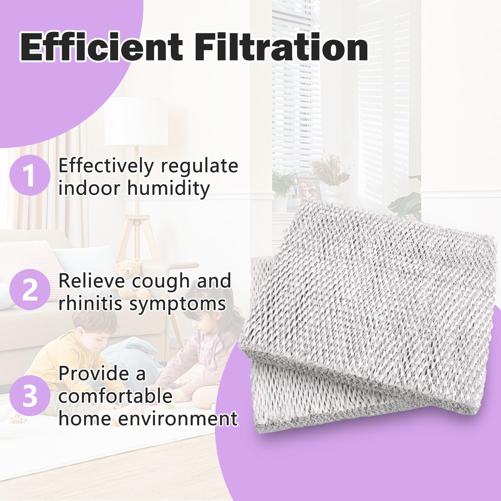 Sxkxm 10 Humidifier Filter Water Panel Compatible with Clean Comfort HE12, HE12A, HE12M, HE12MM, 2 Pack Whole House Humidifier Replacement Water Panel