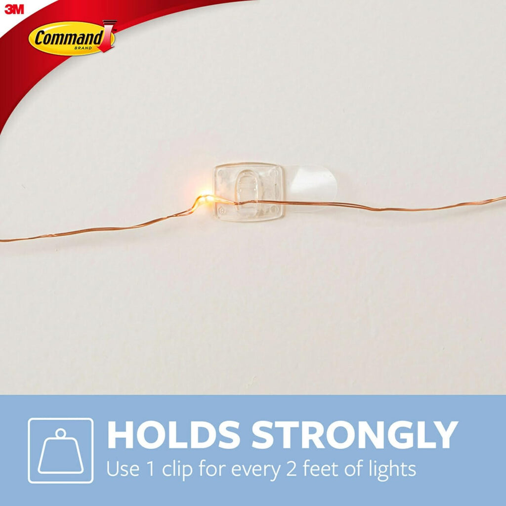 Command 17026CLR-ES Clear Decorating Clips - 20 Clips in 2 Pack for Easy Home Organization