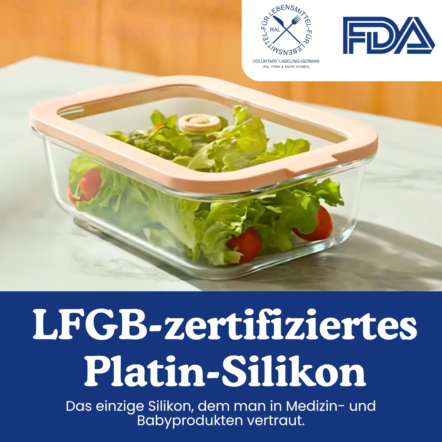 Ziruma Non-Toxic Glass Food Storage Containers - Airtight 2.6 Cup Soup Containers, 4 Pack, Microwave & Freezer Safe