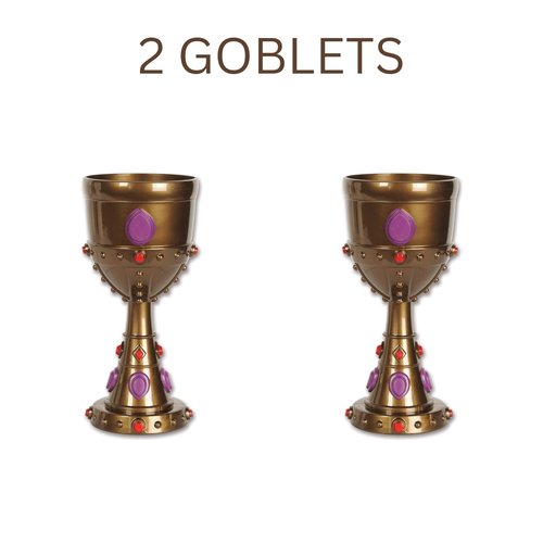 Beistle, 2 Piece Plastic Jeweled Goblets, 8 Ounces