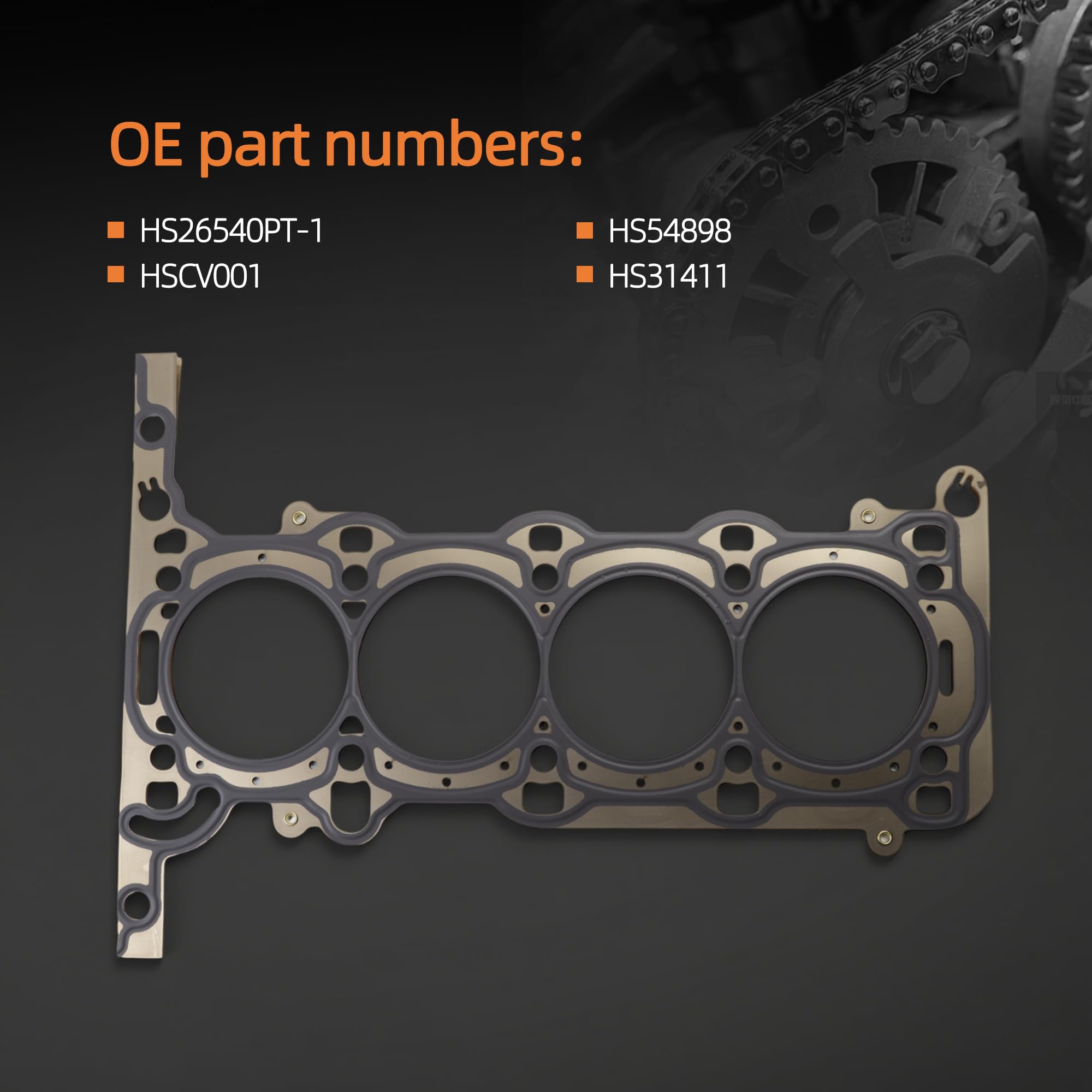 1.4L Cylinder Full Head Gasket Set with Head Bolt Kit for Chevy Cruze/Cruze Limited/Trax/Sonic 2011-2016, for Buick Encore 2013-2016 1.4L 83ci Gas Turbo OE#HS26540PT-1, HSCV001, HS54898, HS31411