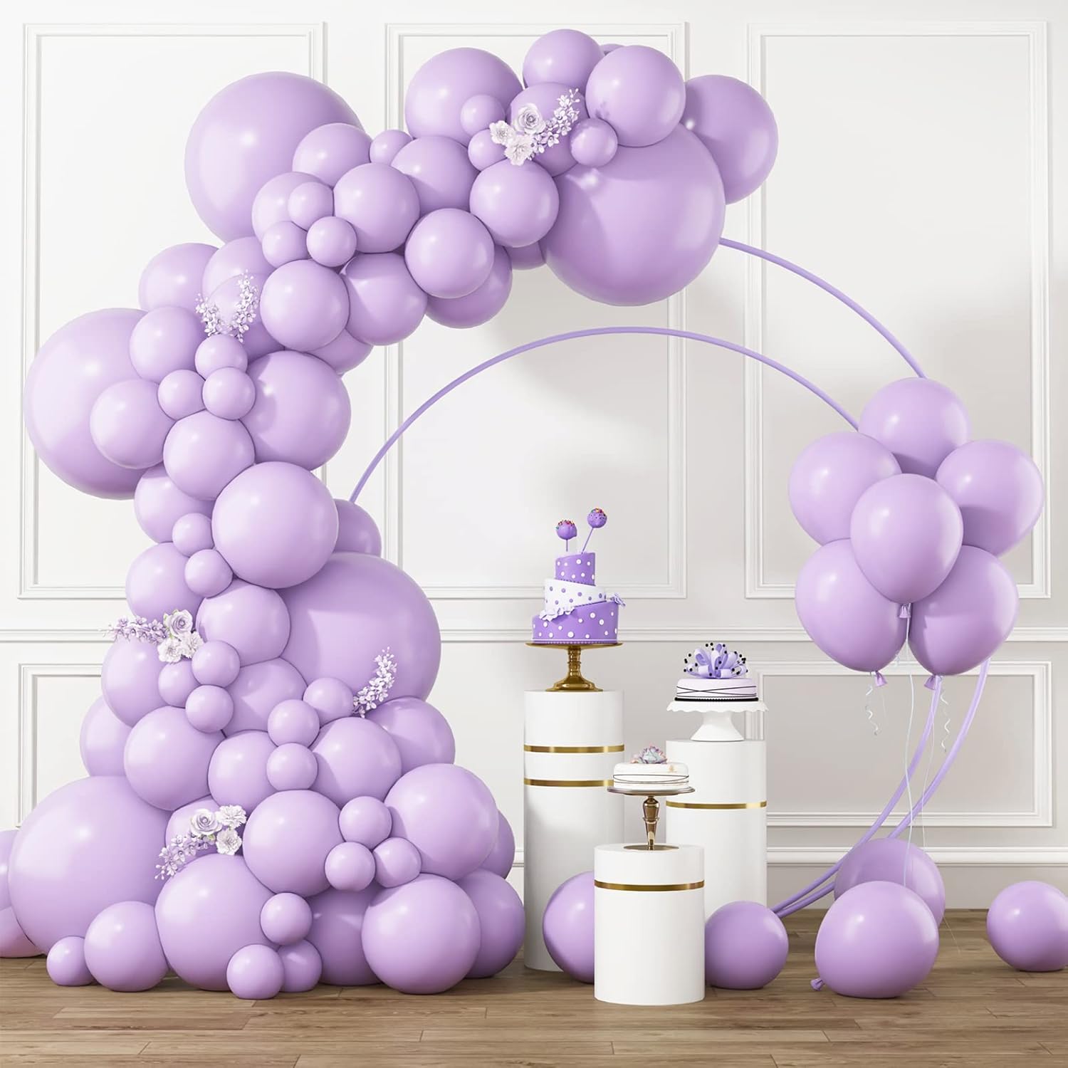 RUBFAC Lavender Purple Balloons - 105pcs in 5/10/12/18 Inches | Perfect for Birthday, Baby Shower & Wedding Decor